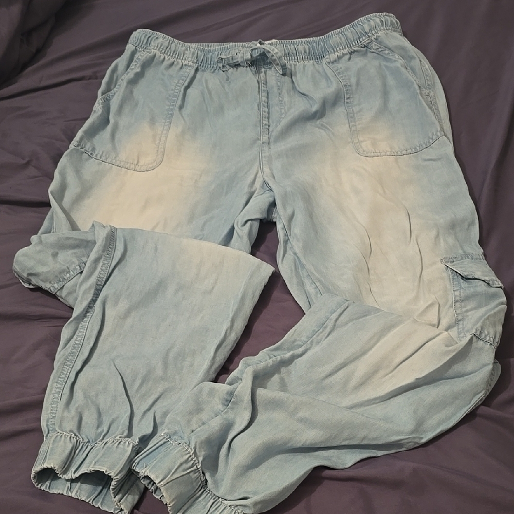 Light Blue Casual Pants